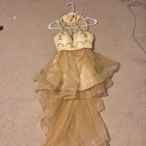 Two piece high low dress